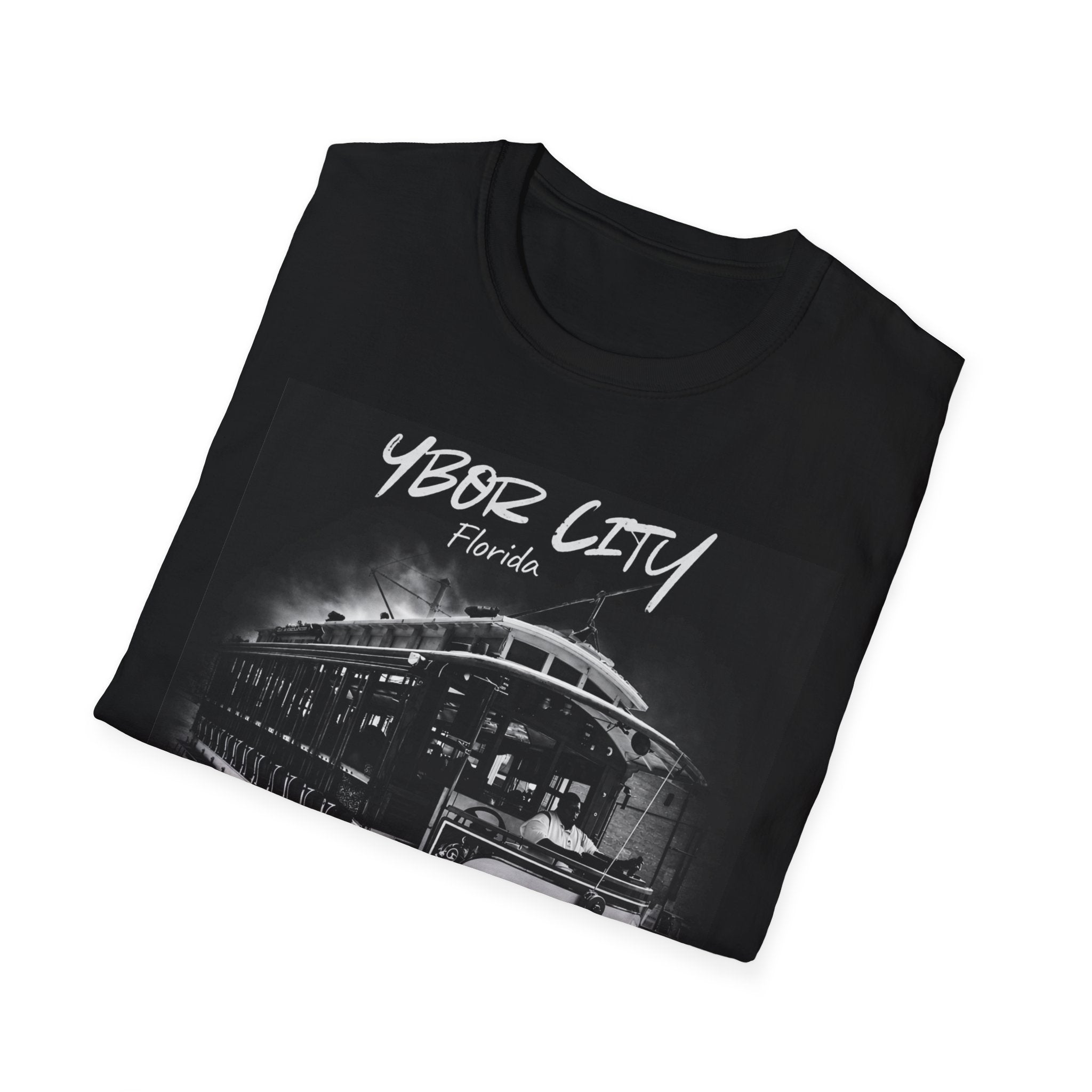 B/W Ybor City Trolley T-Shirt