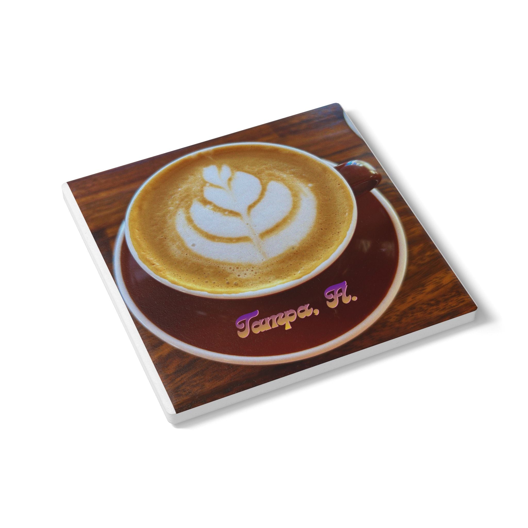 Tampa Coffee Art Ceramic Coaster