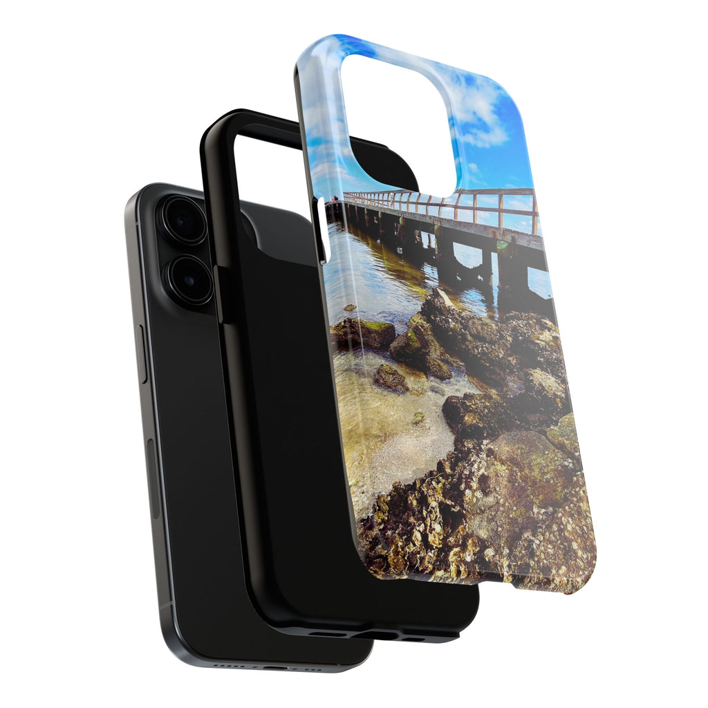 Coastal Pier & Oyster Rocks Phone Case