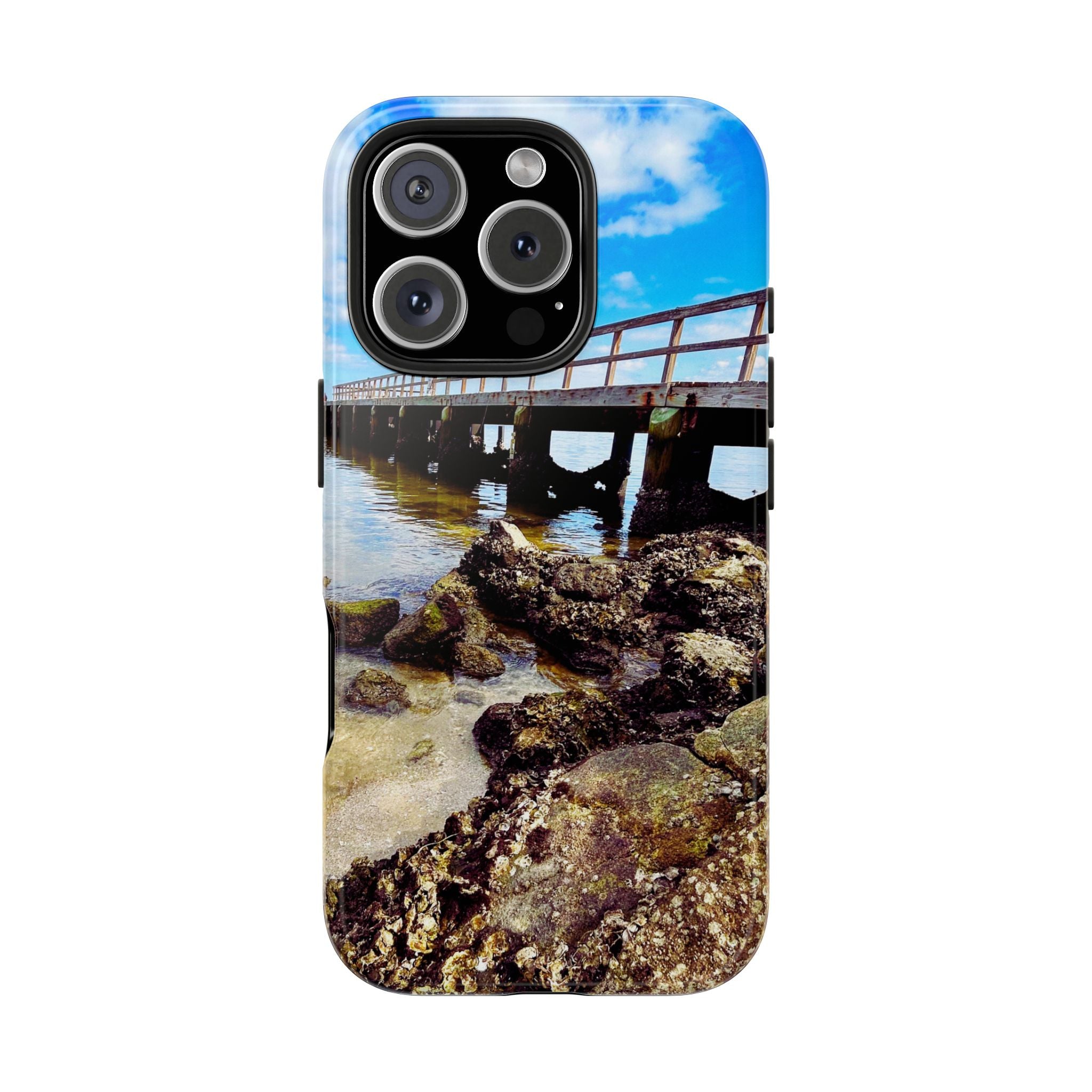 Coastal Pier & Oyster Rocks Phone Case