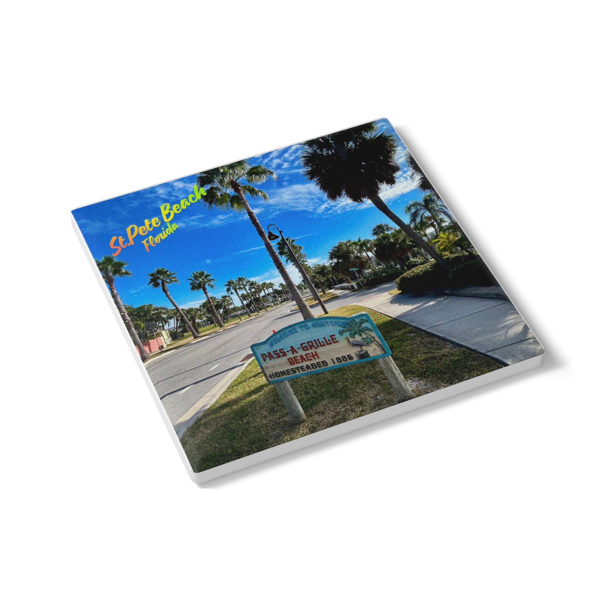 Pass-a-Grille Beach Coaster St. Pete Beach Florida Ceramic Coaster