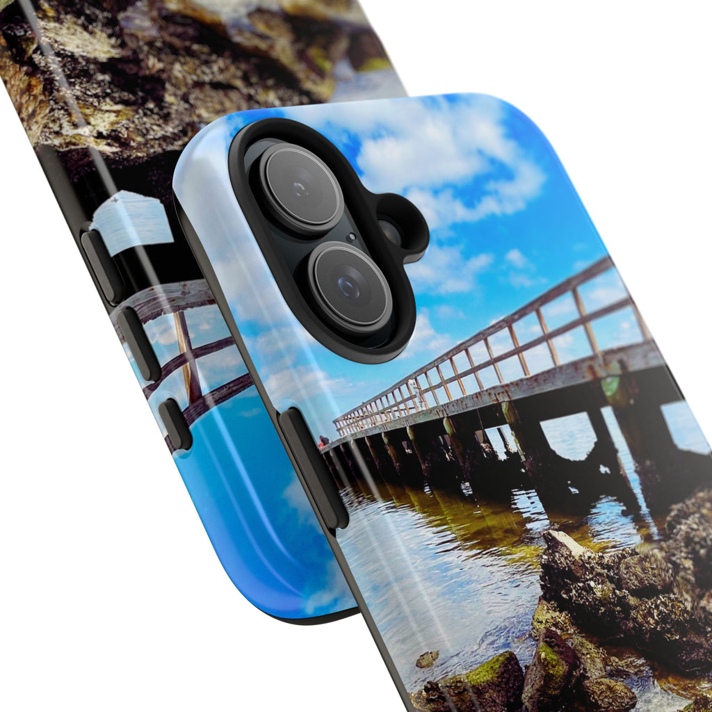 Coastal Pier & Oyster Rocks Phone Case