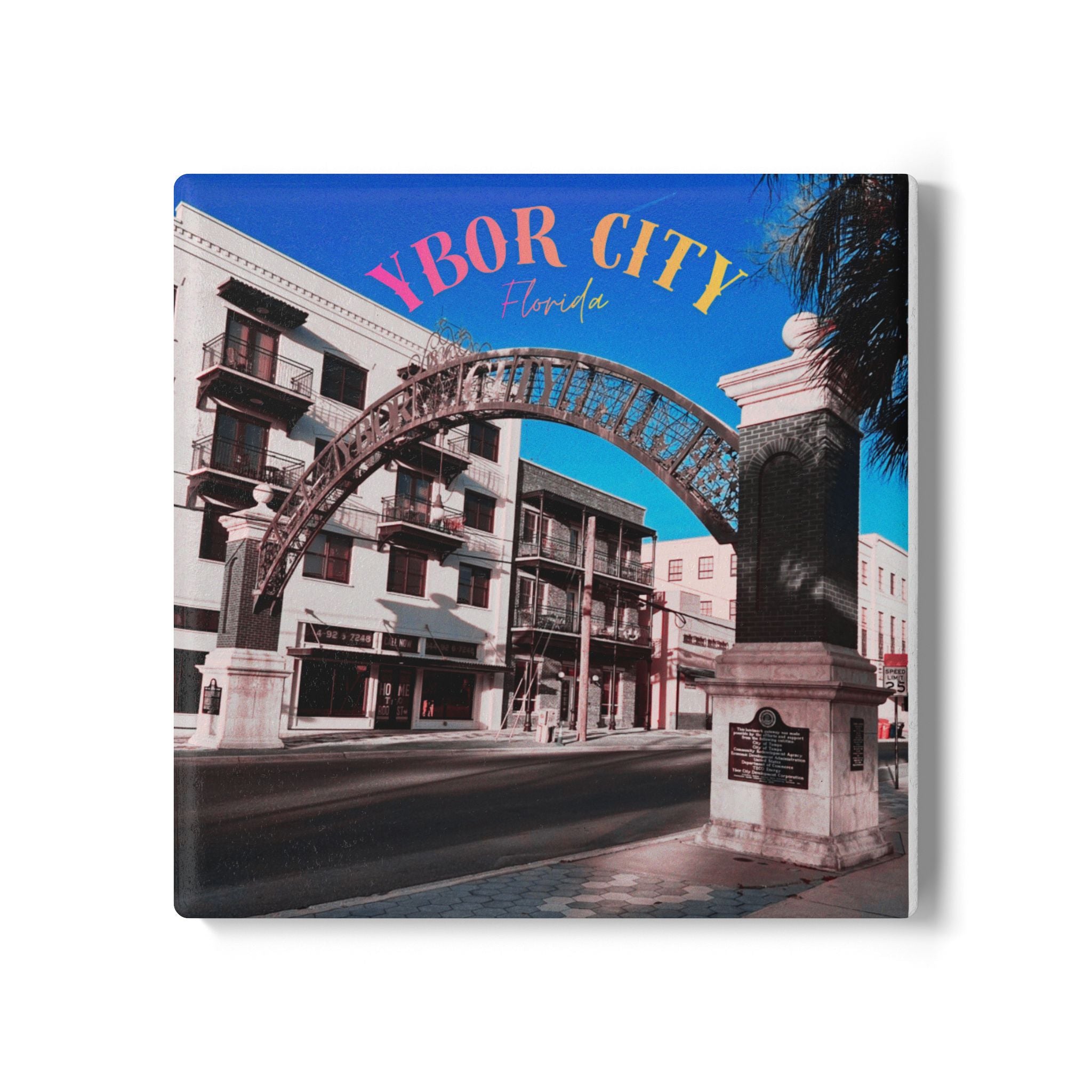 Ybor City Gateway Arch Ceramic Coaster