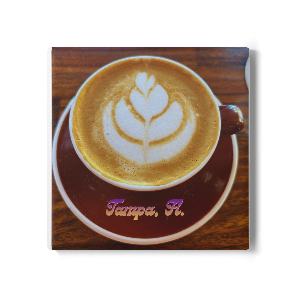 Tampa Coffee Art Ceramic Coaster