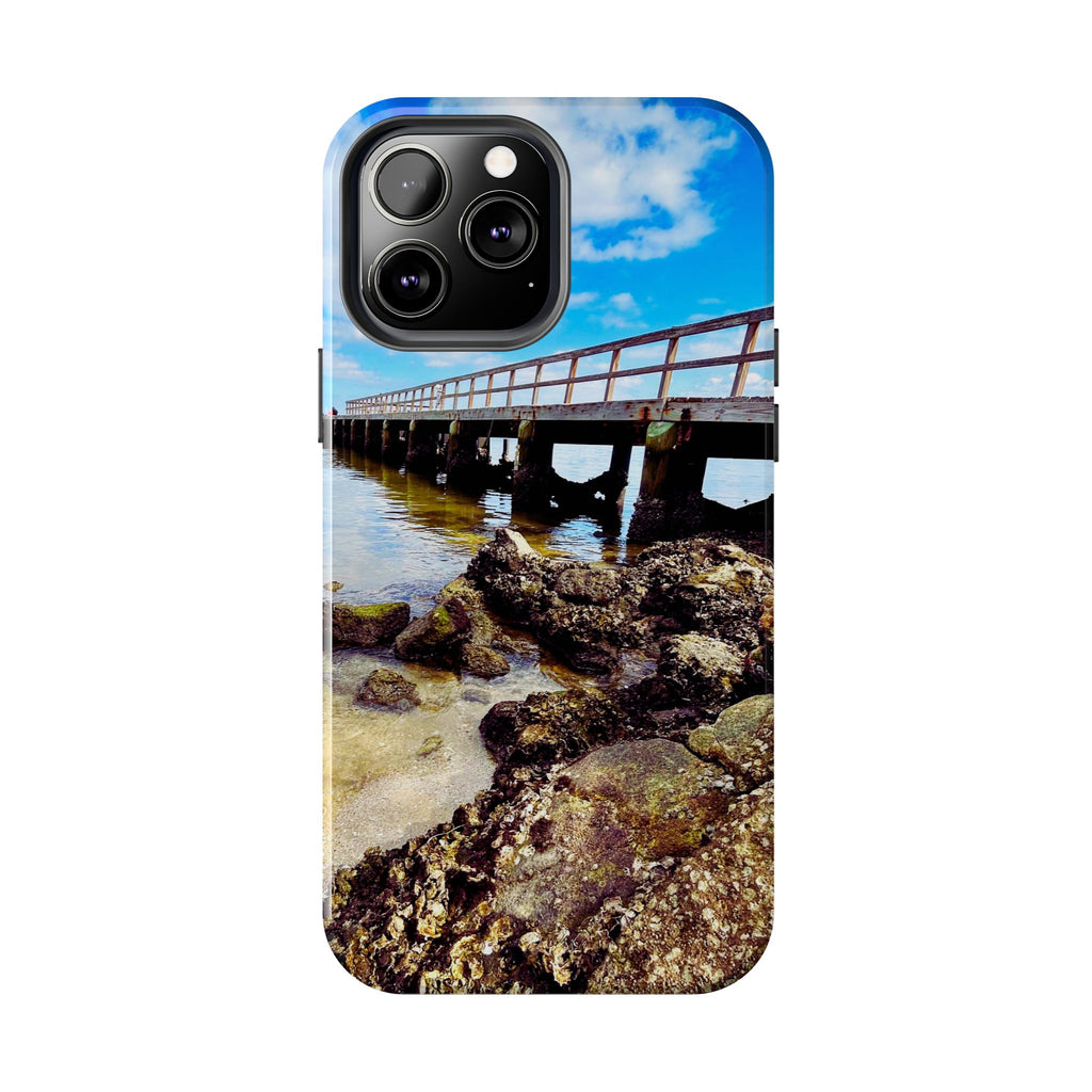 Coastal Pier & Oyster Rocks Phone Case