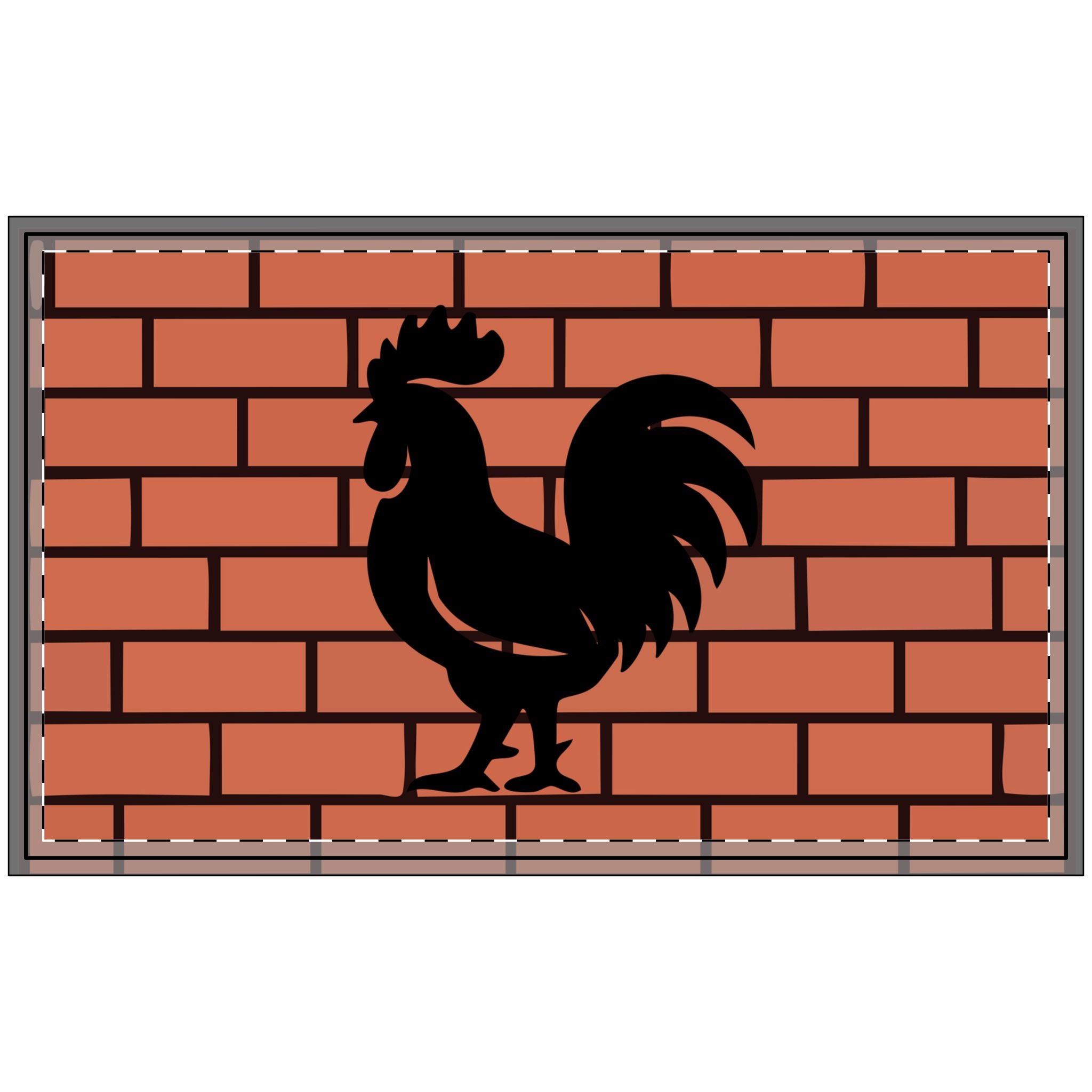 Rooster Silhouette Doormat