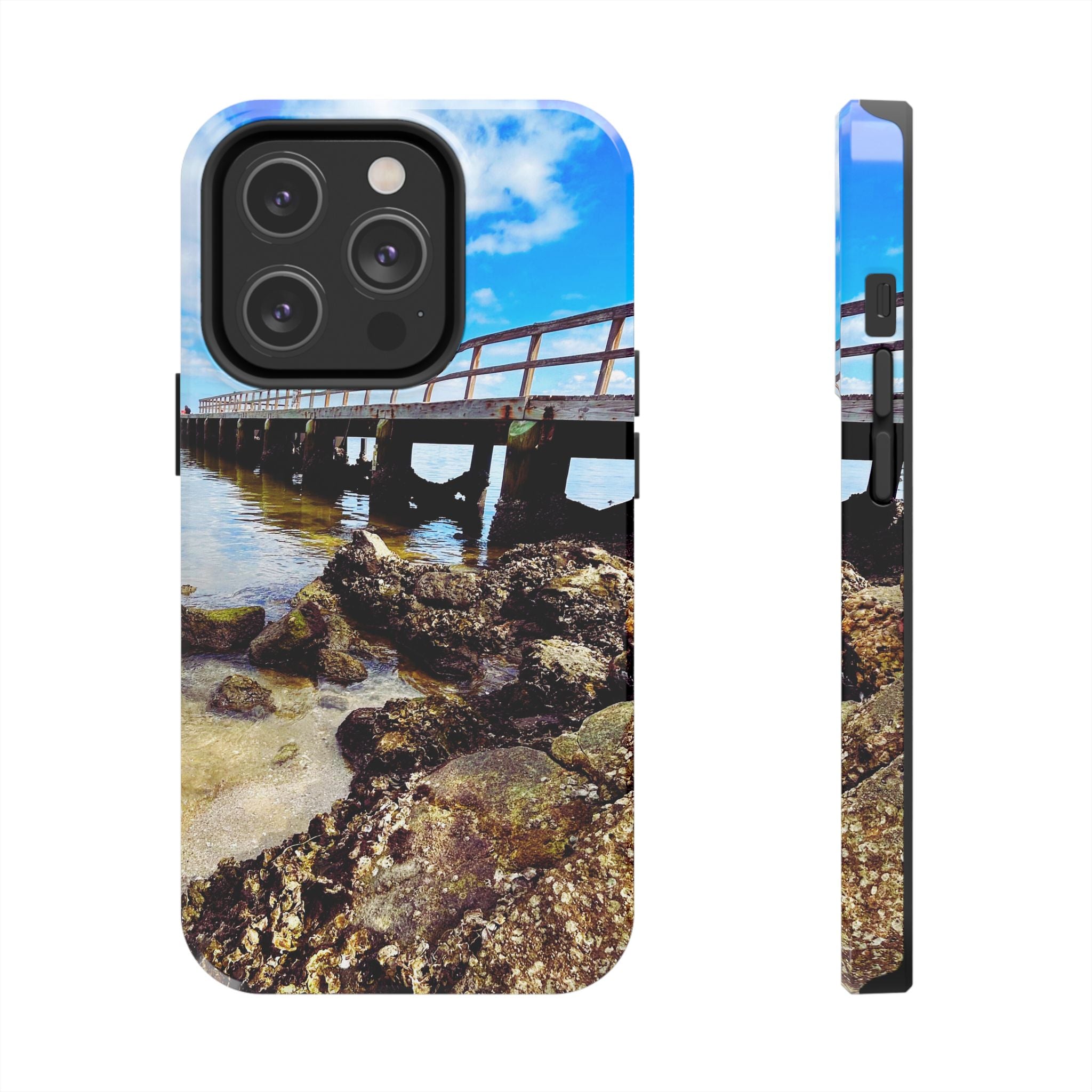 Coastal Pier & Oyster Rocks Phone Case