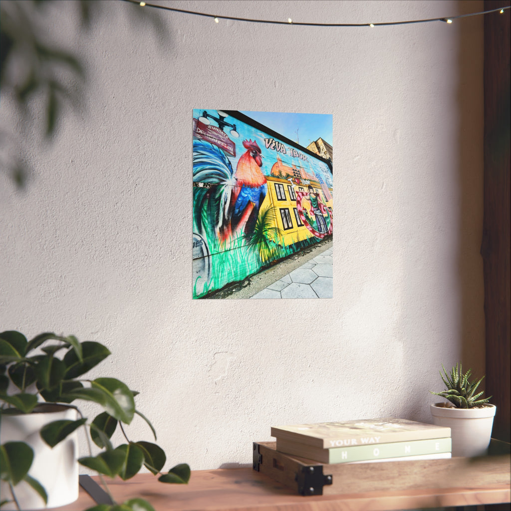 Viva Ybor Rooster Mural Wall Art