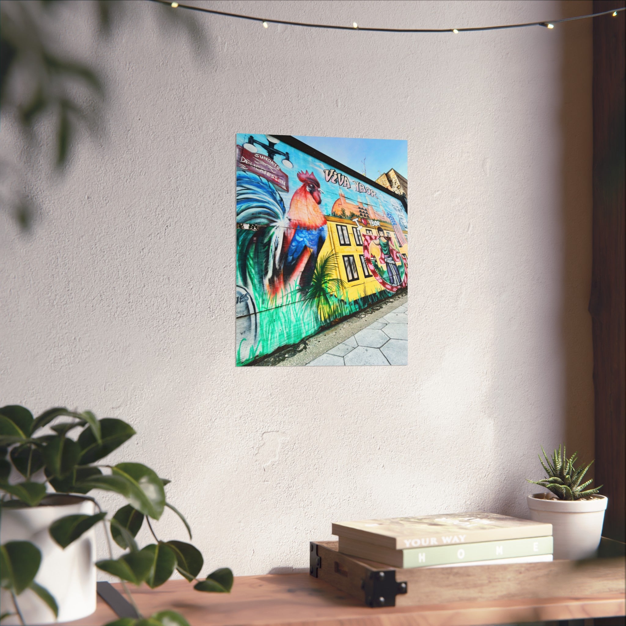 Viva Ybor Rooster Mural Wall Art