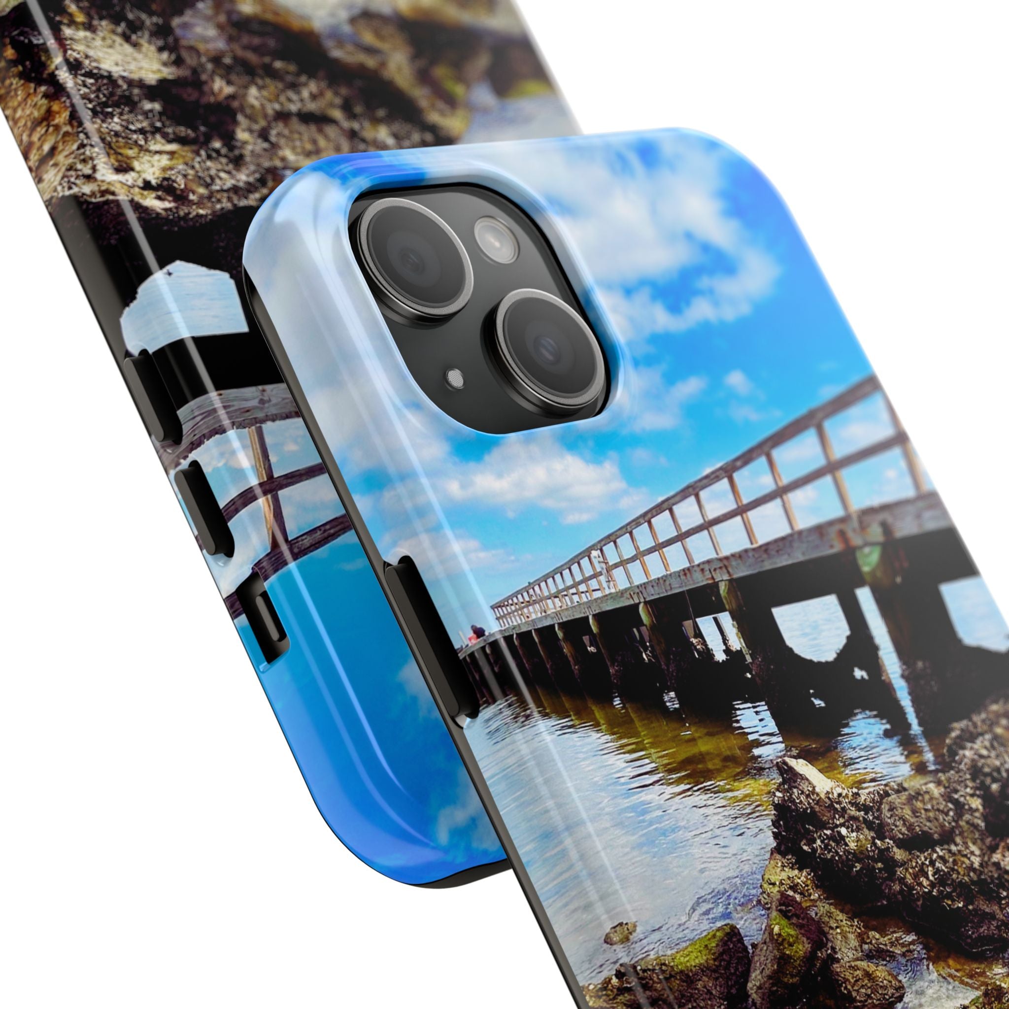 Coastal Pier & Oyster Rocks Phone Case