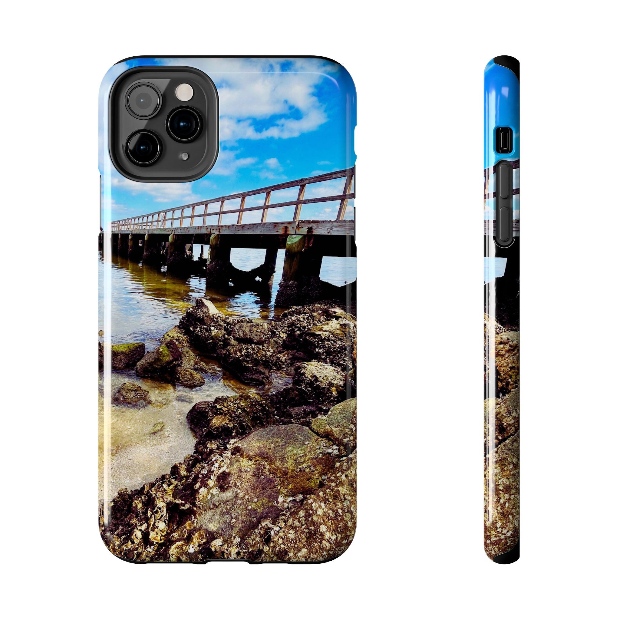 Coastal Pier & Oyster Rocks Phone Case