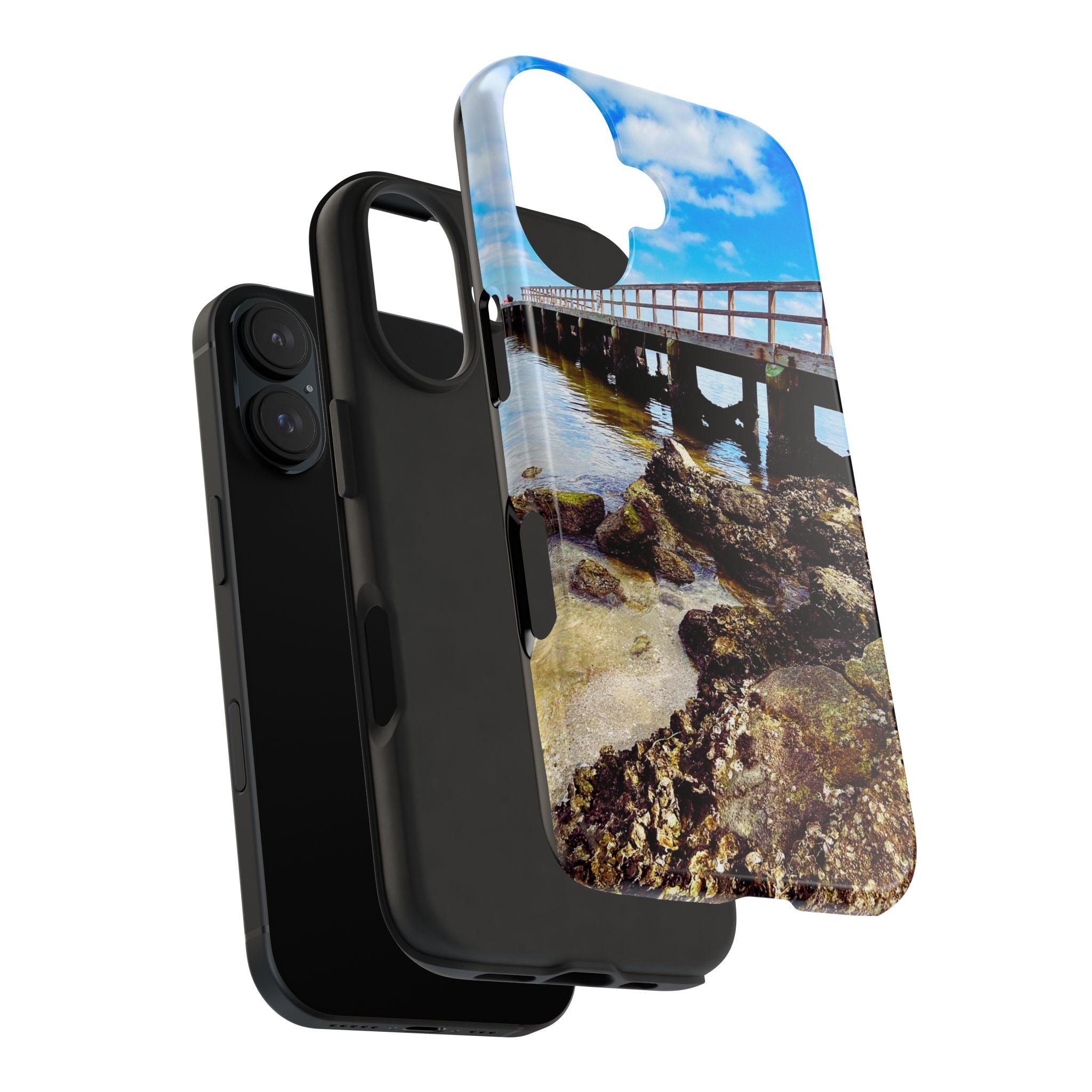 Coastal Pier & Oyster Rocks Phone Case