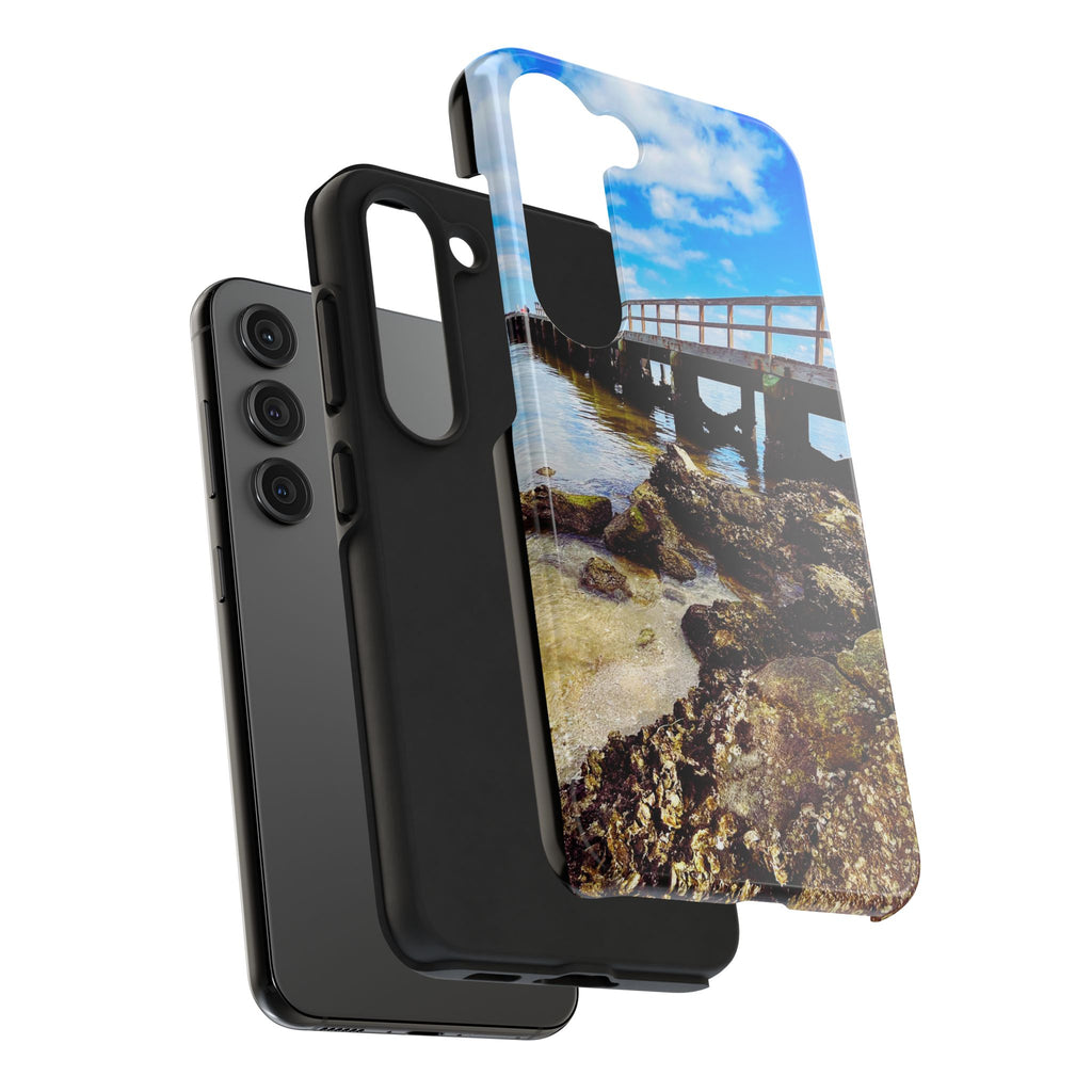 Coastal Pier & Oyster Rocks Phone Case