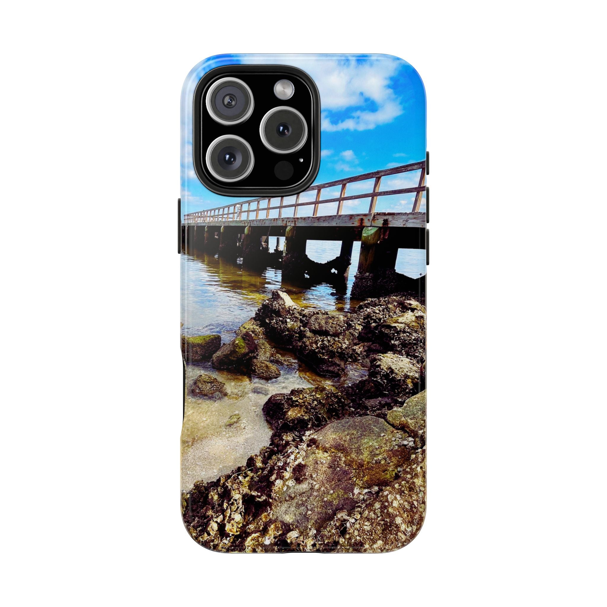 Coastal Pier & Oyster Rocks Phone Case