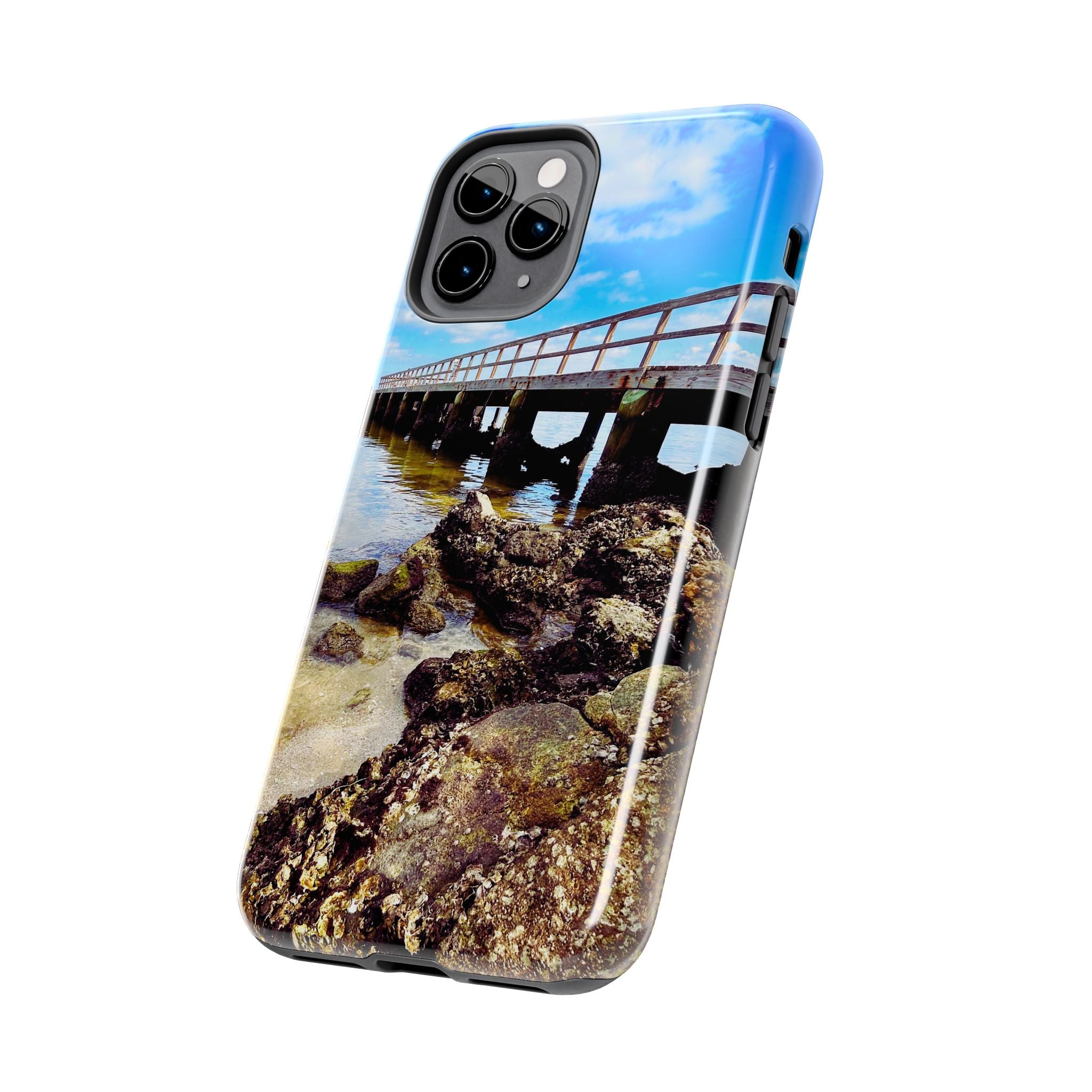 Coastal Pier & Oyster Rocks Phone Case