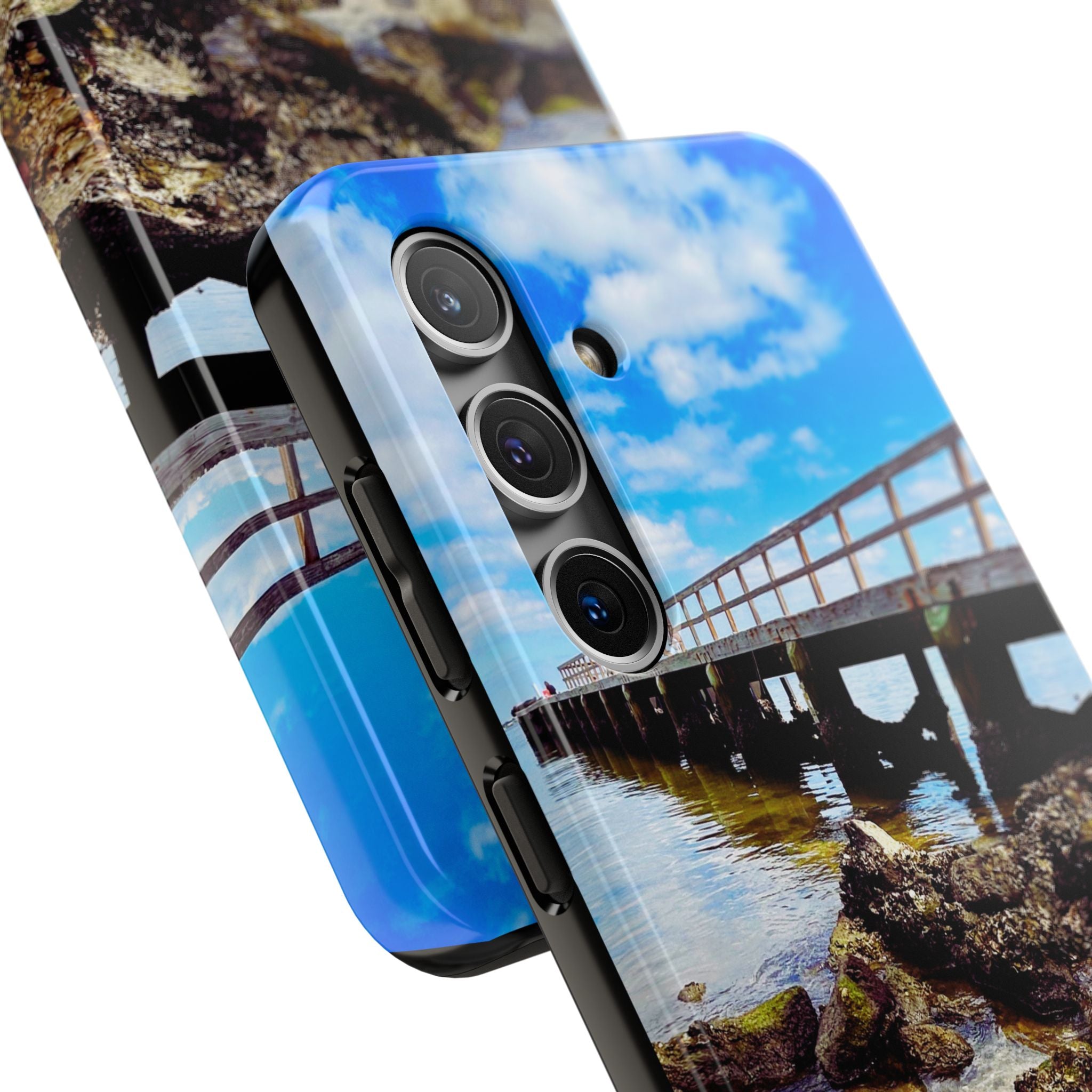 Coastal Pier & Oyster Rocks Phone Case
