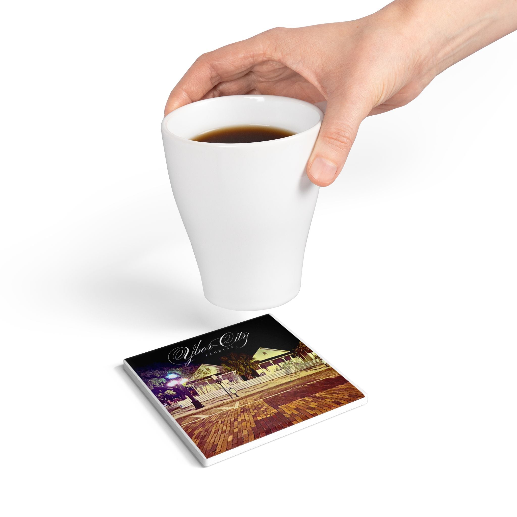 Ybor Cuban Casitas Ceramic Coaster