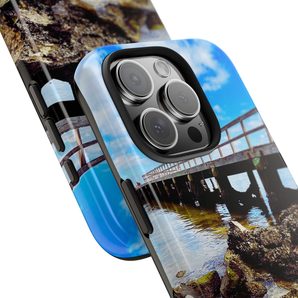 Coastal Pier & Oyster Rocks Phone Case