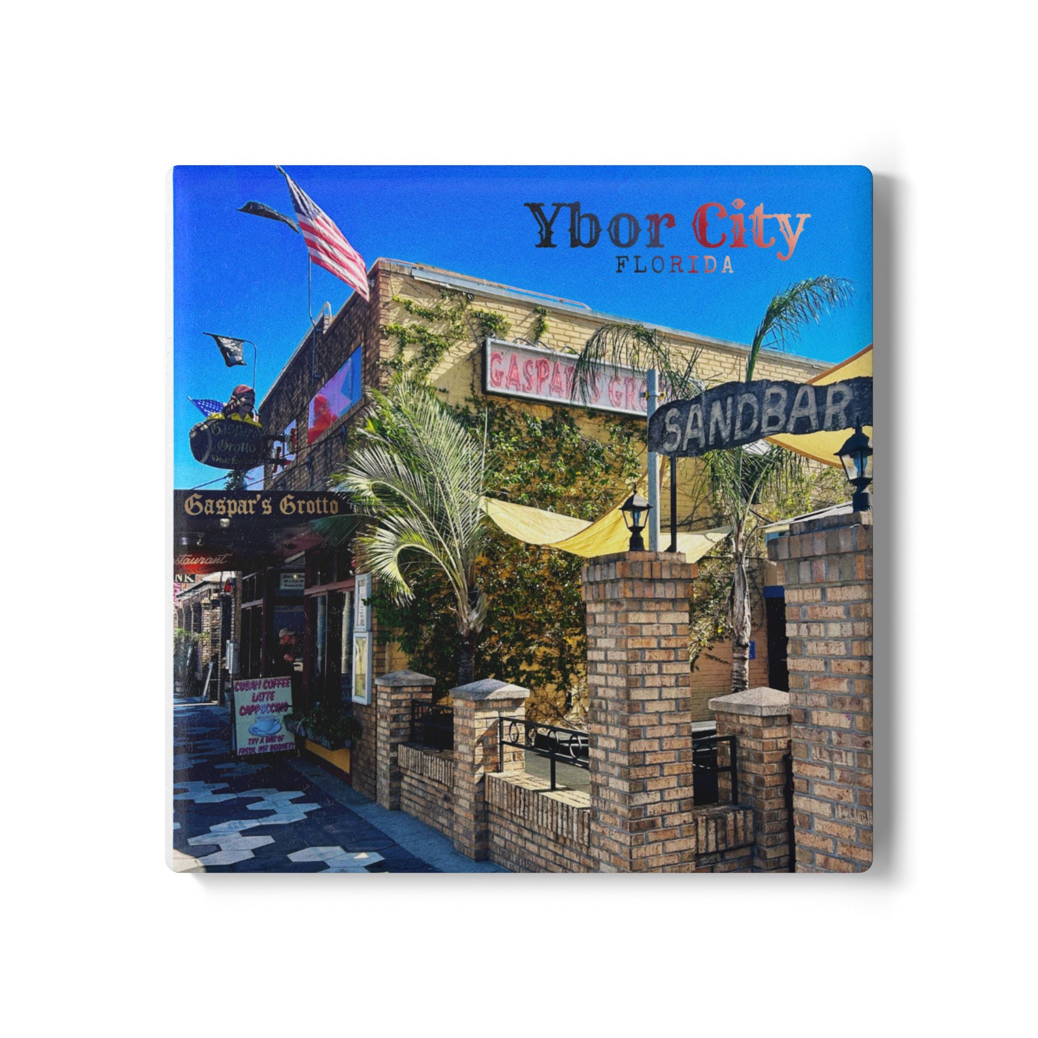 Gaspar’s Grotto Ybor City Ceramic Coaster