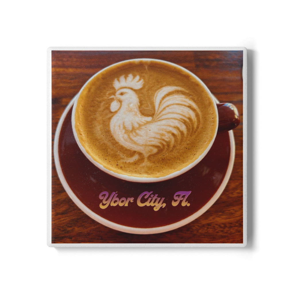 Tampa Coffee Art Ceramic Coaster