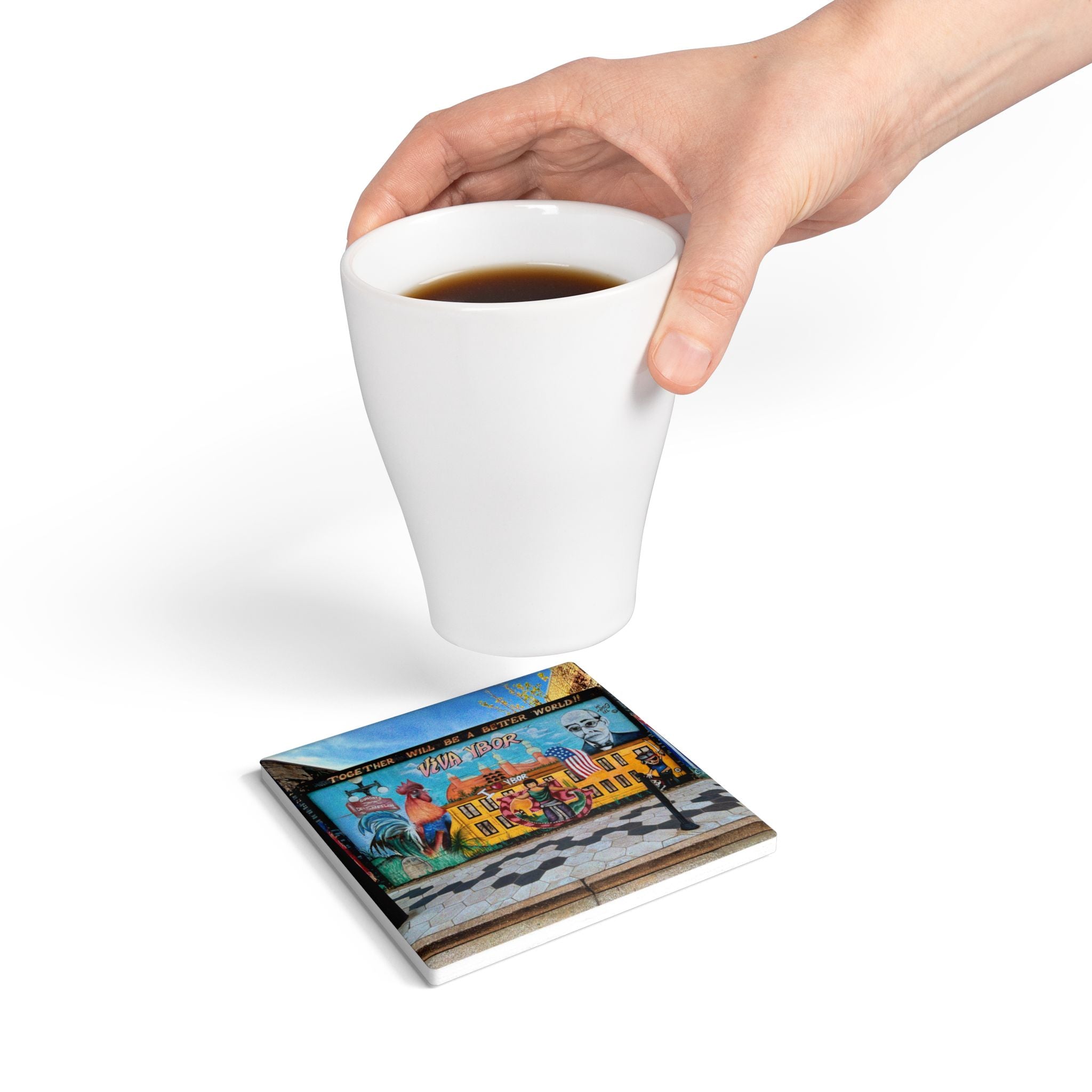 Viva Ybor Ceramic Coaster