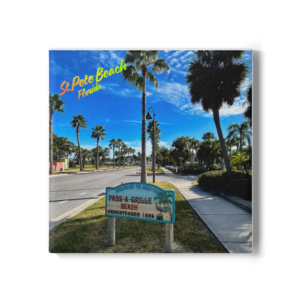 Pass-a-Grille Beach Coaster St. Pete Beach Florida Ceramic Coaster