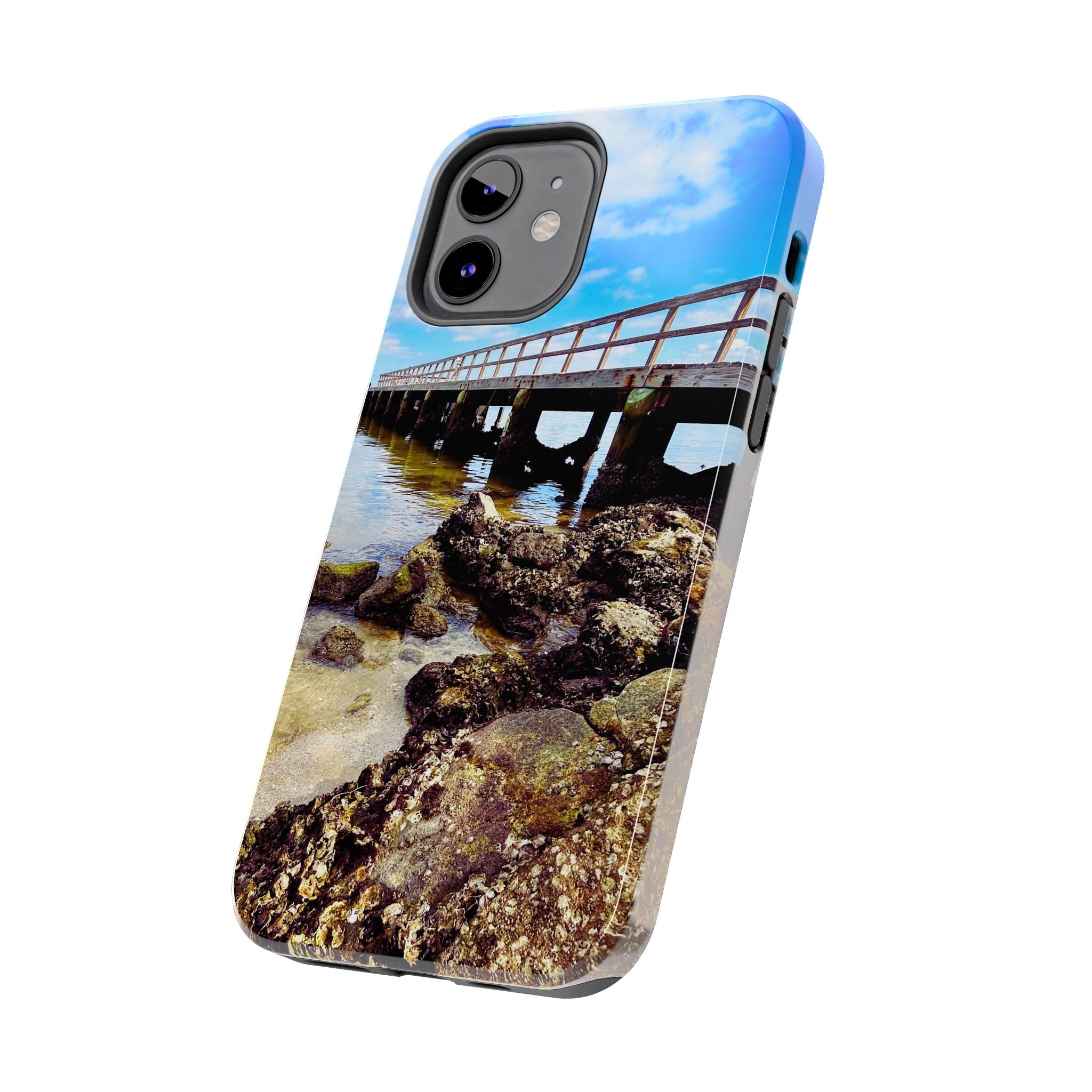 Coastal Pier & Oyster Rocks Phone Case