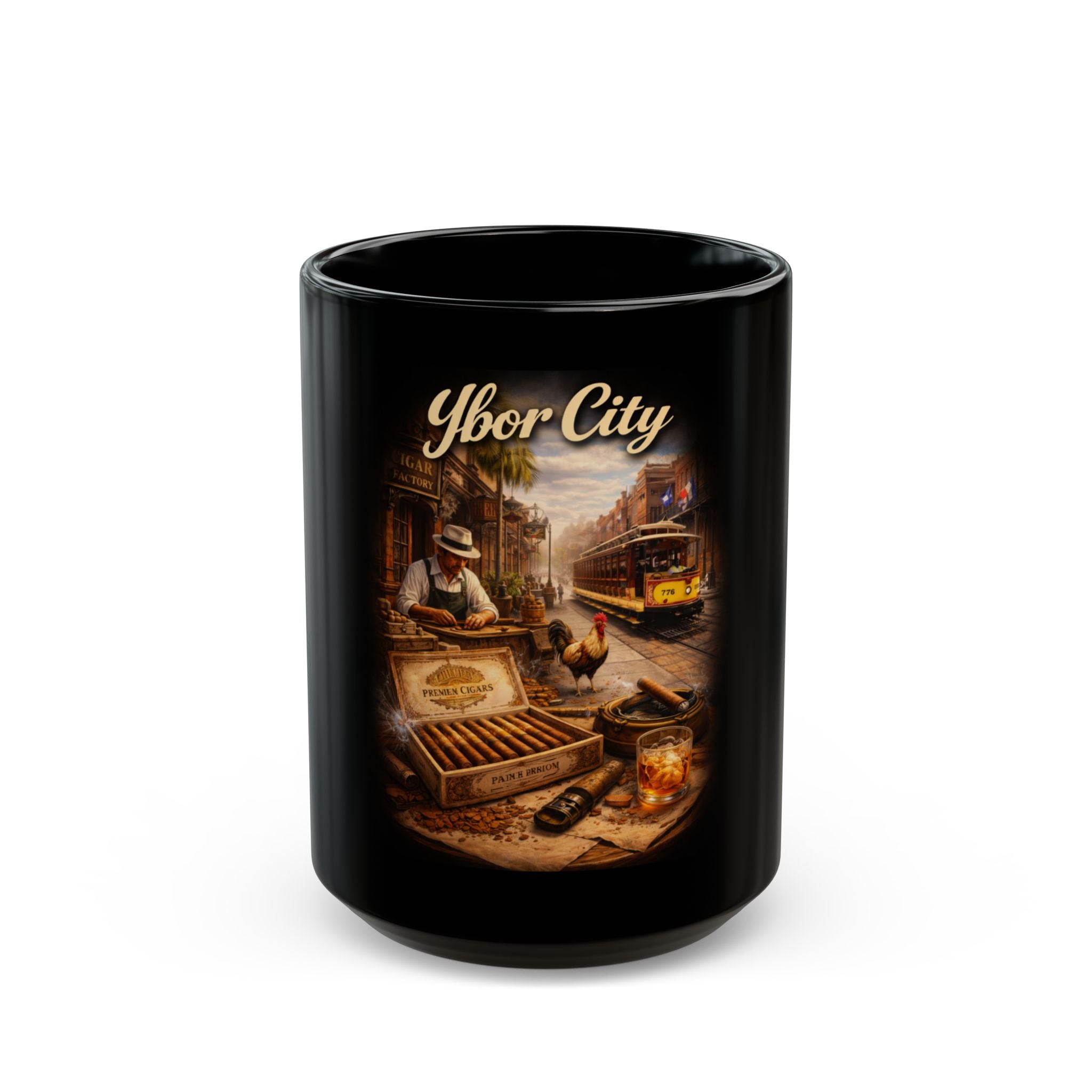 Ybor City Black Mug