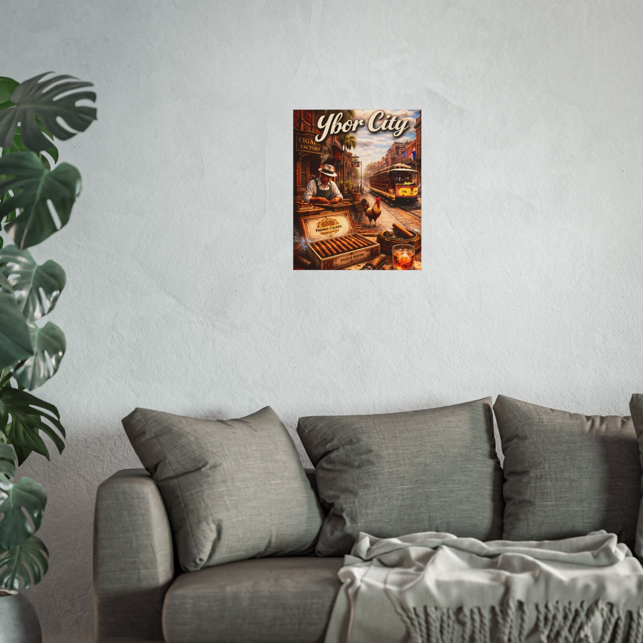 Ybor City Vintage Cigar Scene Wall Art