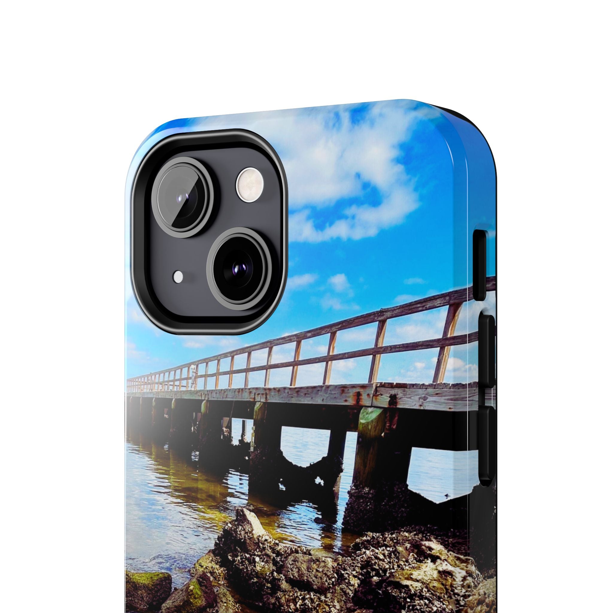 Coastal Pier & Oyster Rocks Phone Case