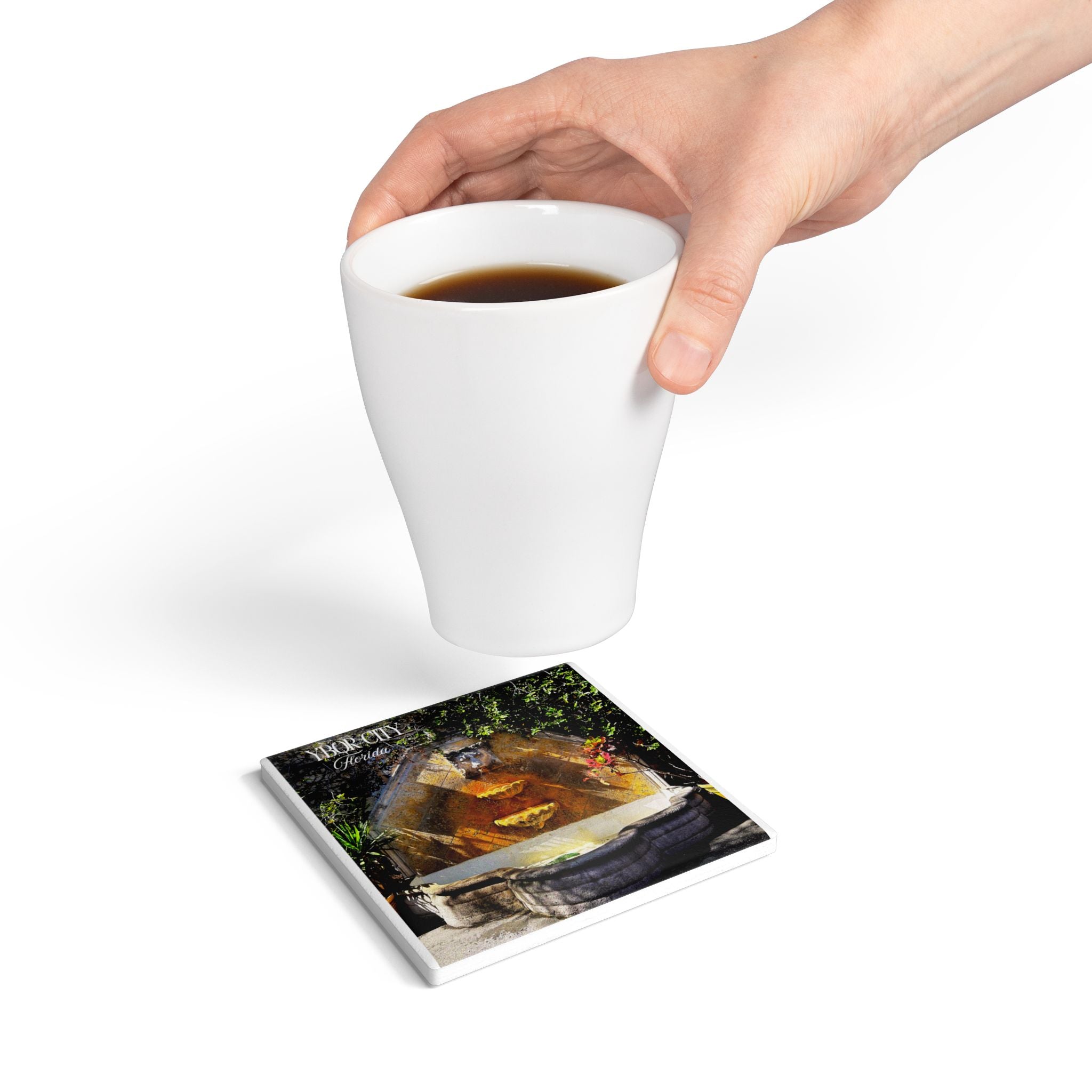 Artistic Fountain Ceramic Coaster