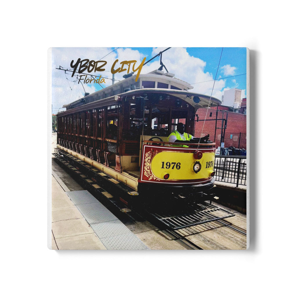 “Tampa Streetcar” Ceramic Coaster