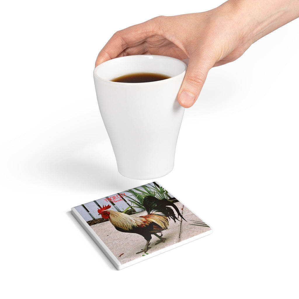 Ybor Rooster Ceramic Coaster