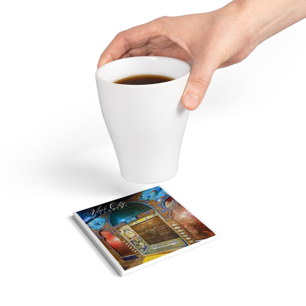Columbia Restaurant Doors Ceramic Coaster