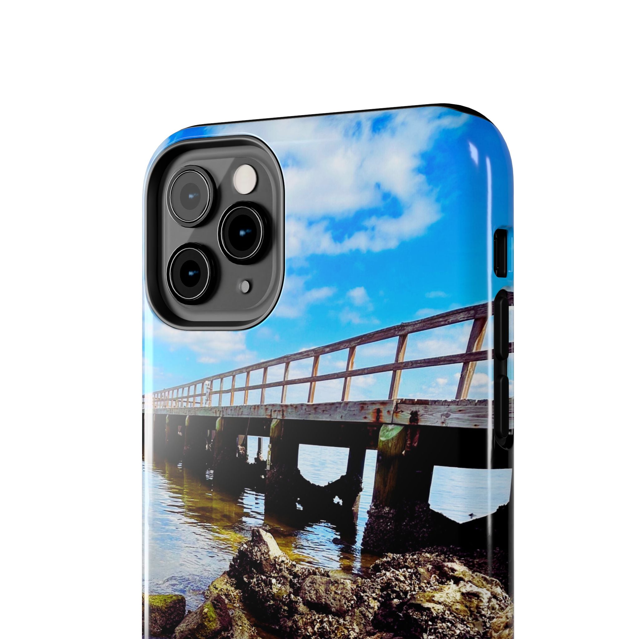 Coastal Pier & Oyster Rocks Phone Case