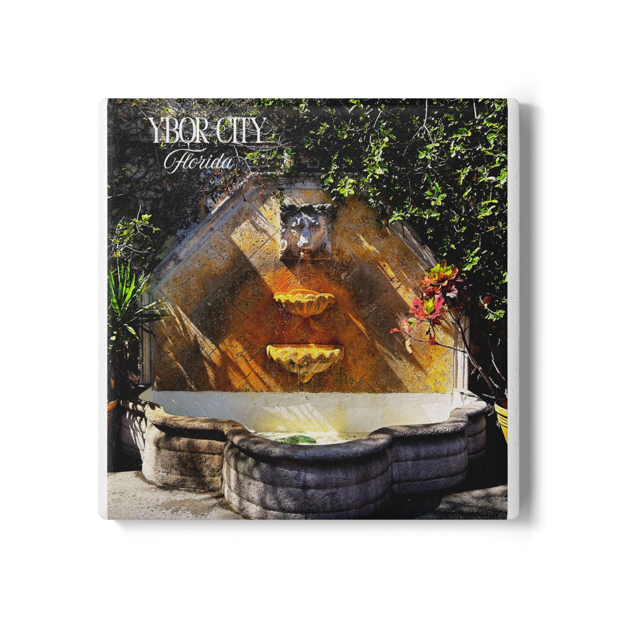 Artistic Fountain Ceramic Coaster