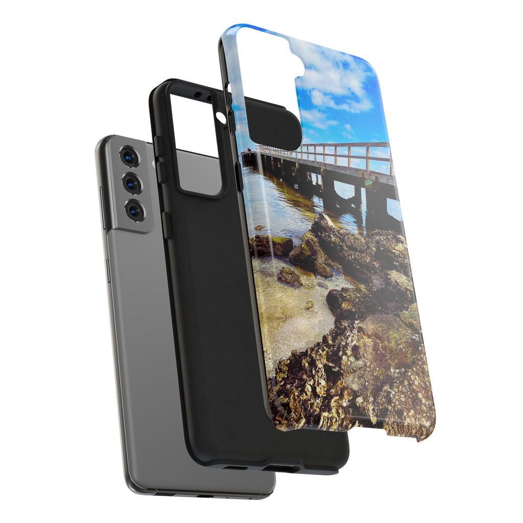Coastal Pier & Oyster Rocks Phone Case