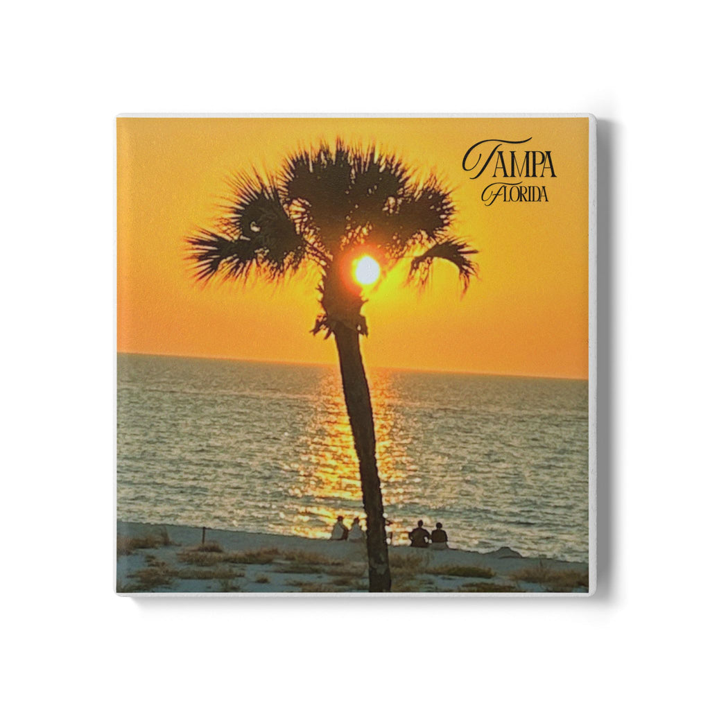 Golden Gulf Sunset Coaster
