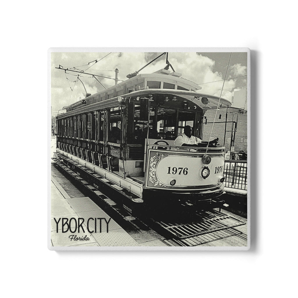 Tampa Streetcar Ceramic Coaster