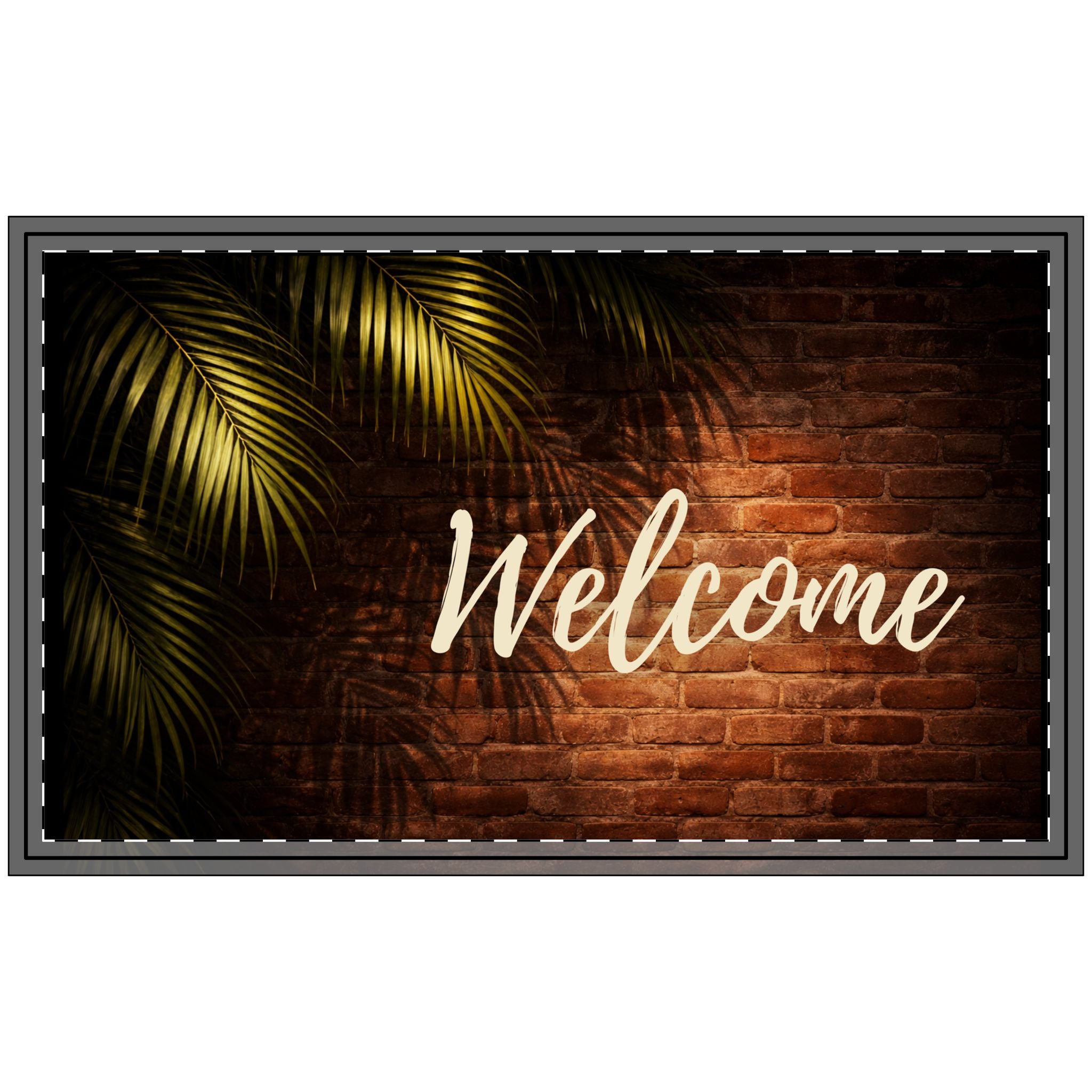 Tropical Brick Welcome Doormat