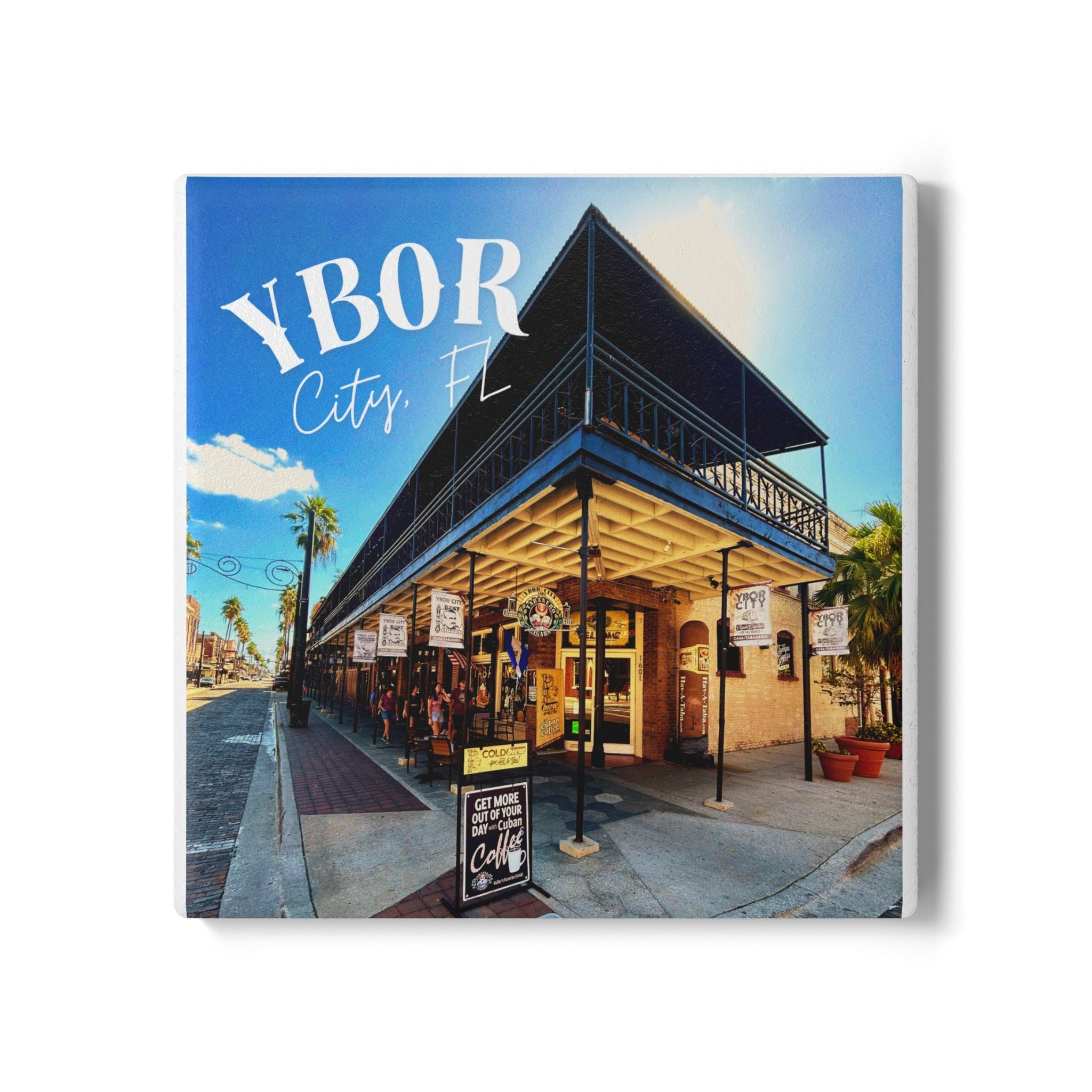 “Historic Ybor Corner” Ceramic Coaster