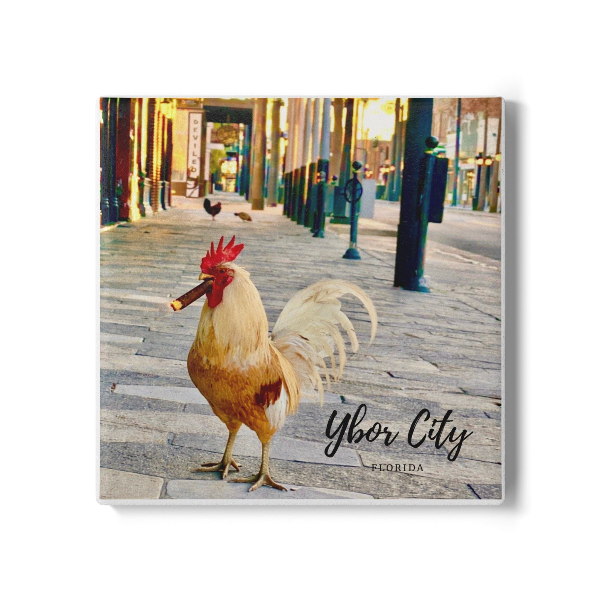 Ybor City Cigar Rooster Coaster