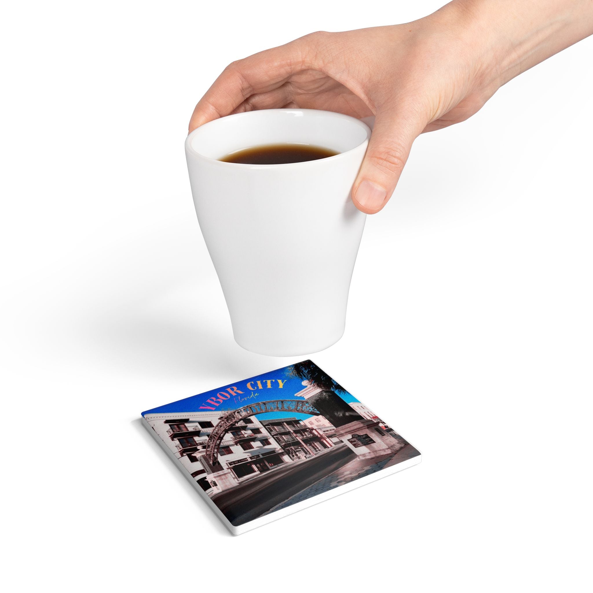 Ybor City Gateway Arch Ceramic Coaster