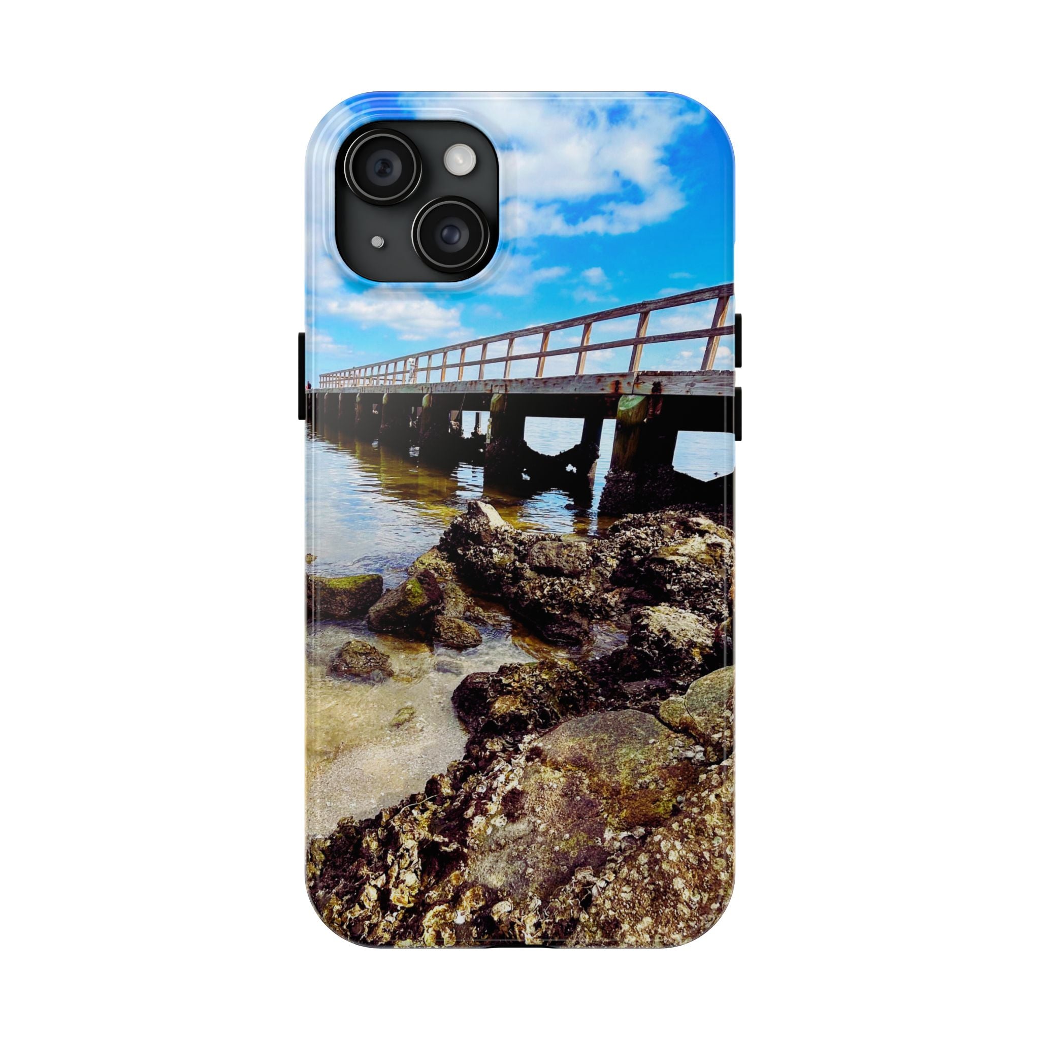 Coastal Pier & Oyster Rocks Phone Case
