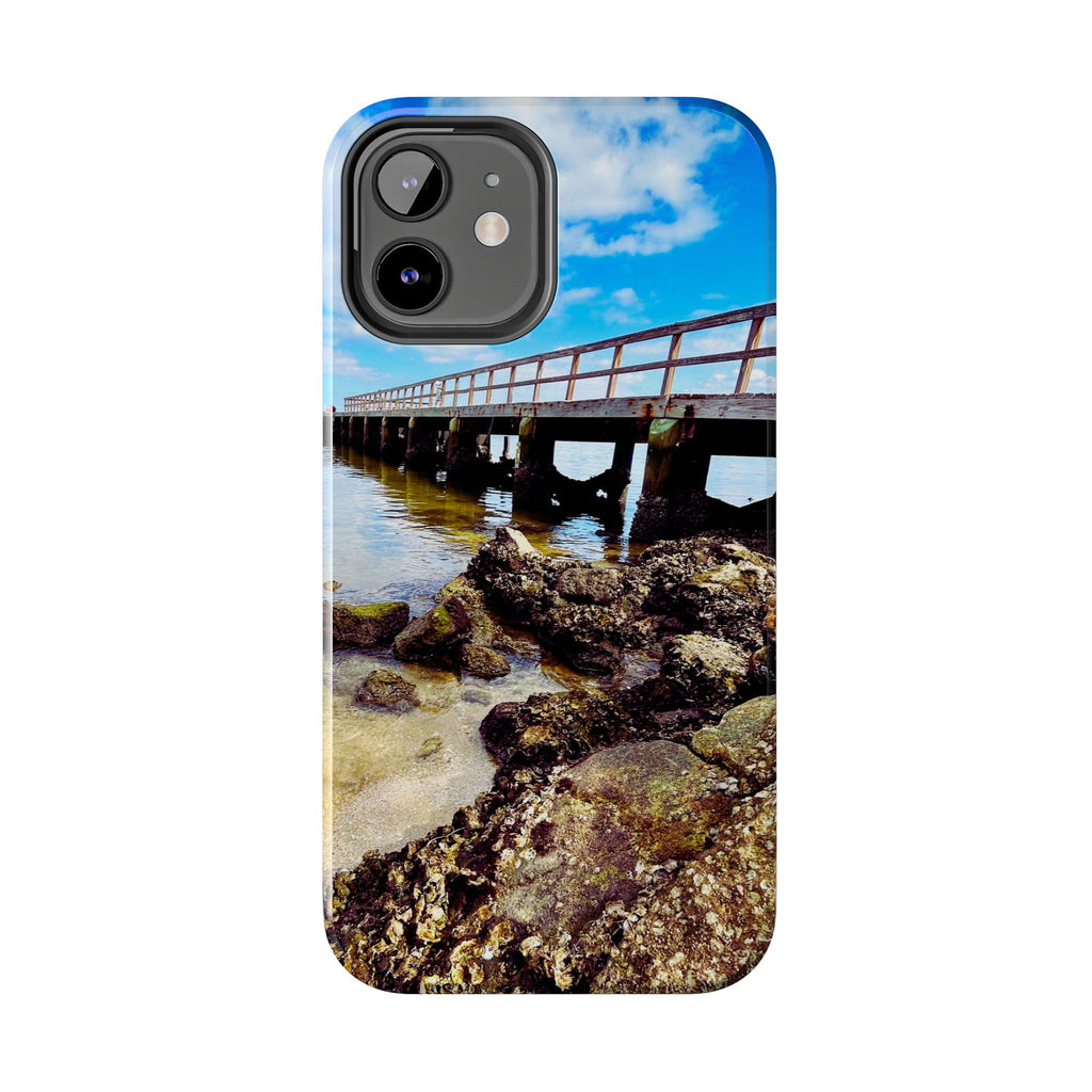 Coastal Pier & Oyster Rocks Phone Case