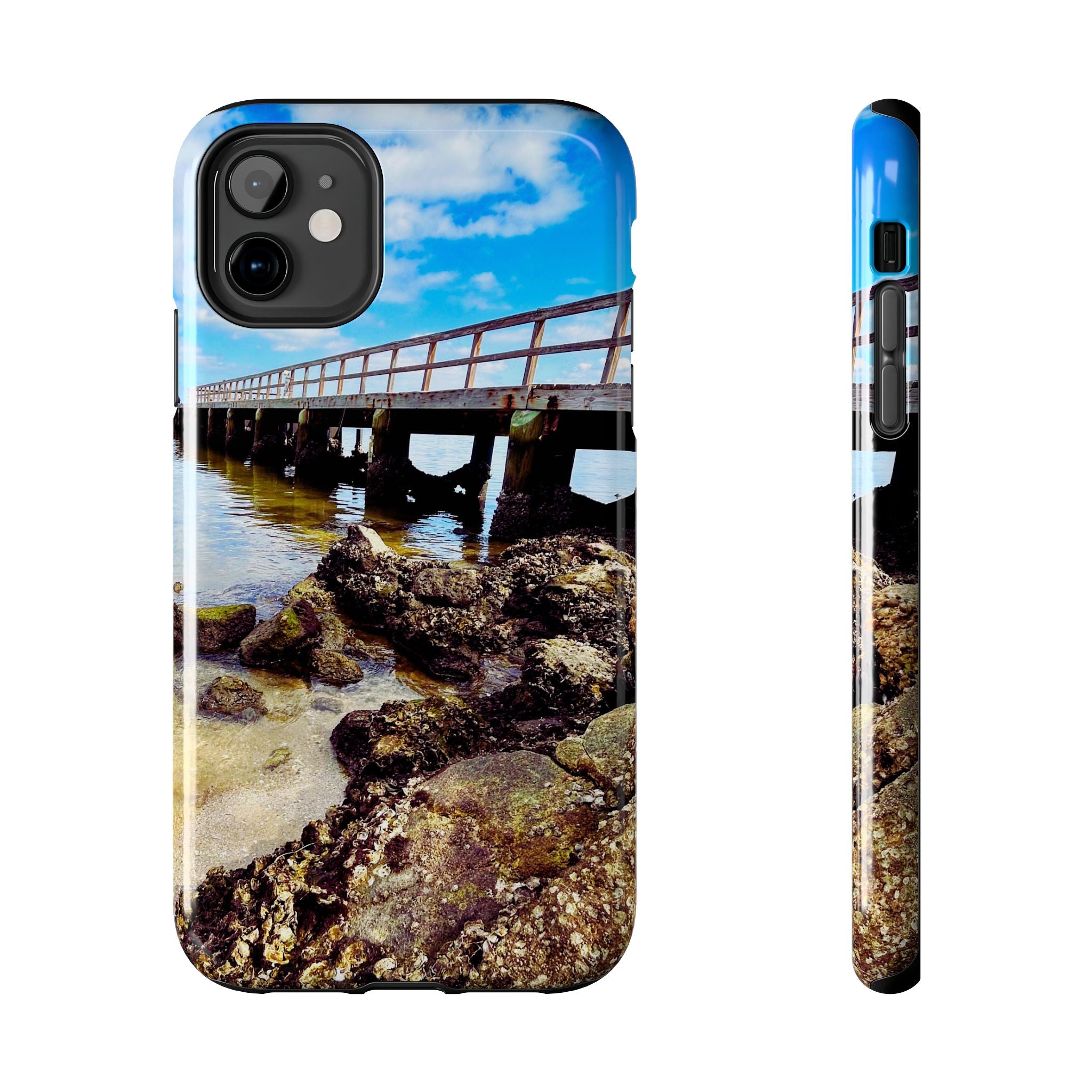 Coastal Pier & Oyster Rocks Phone Case