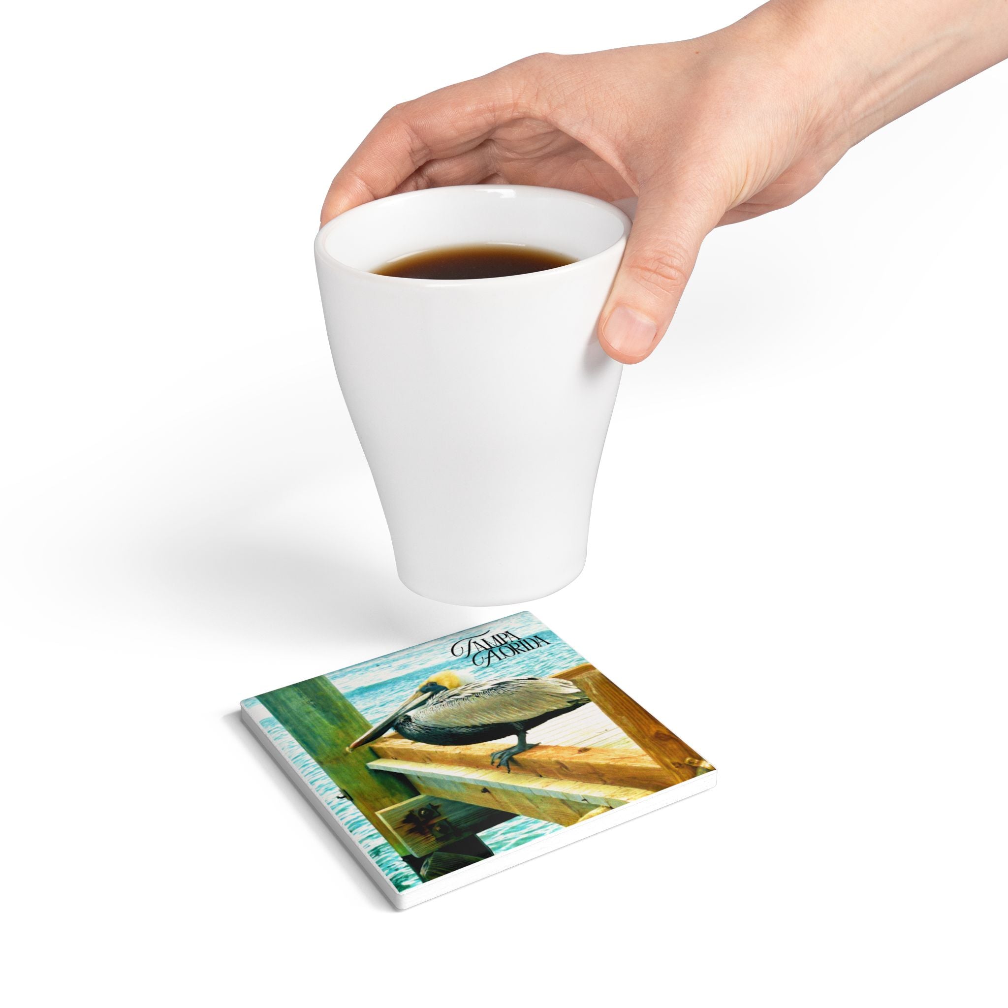 Tampa Dockside Pelican Coaster