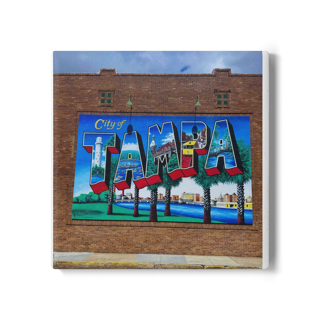Tampa Mural Ceramic Coaster