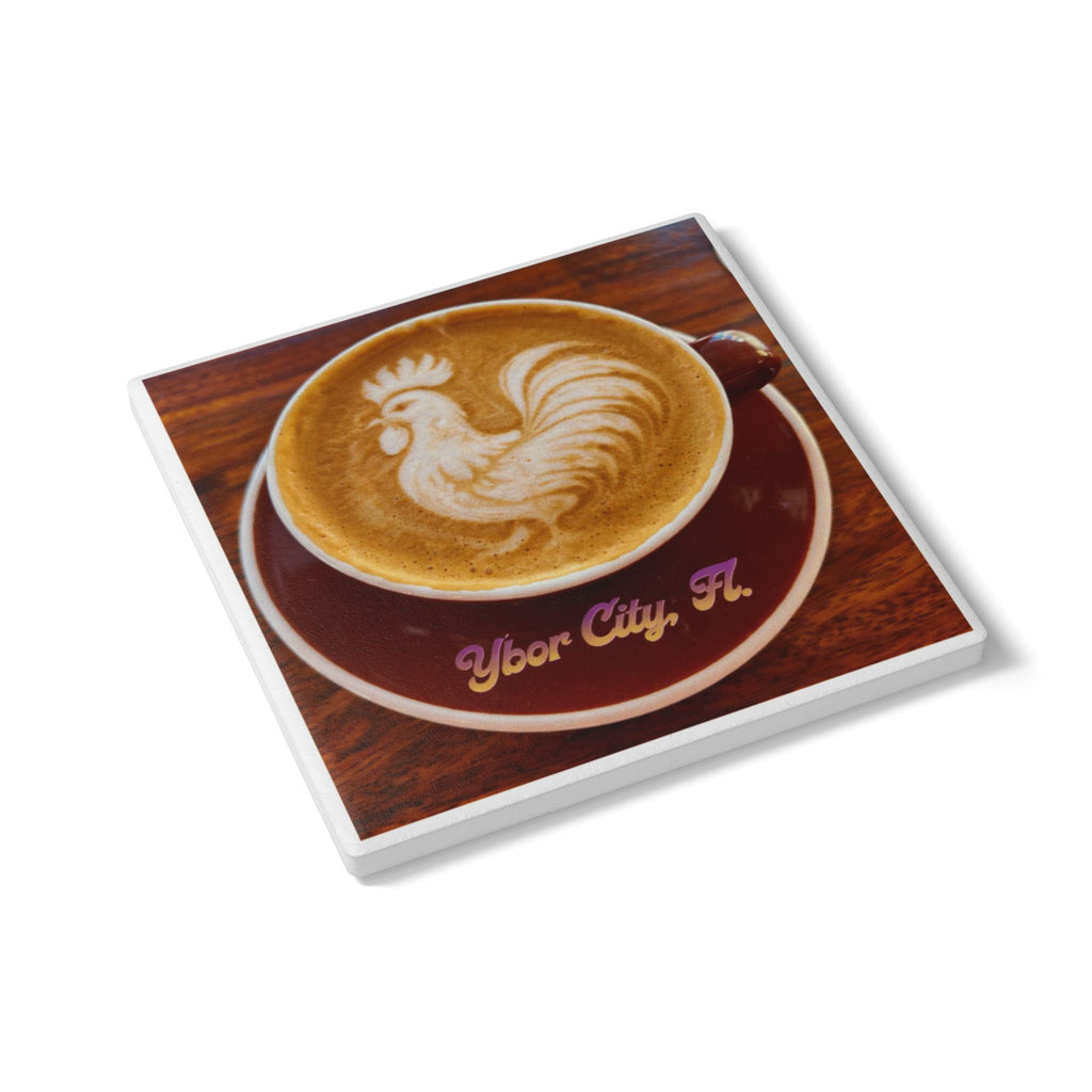 Tampa Coffee Art Ceramic Coaster