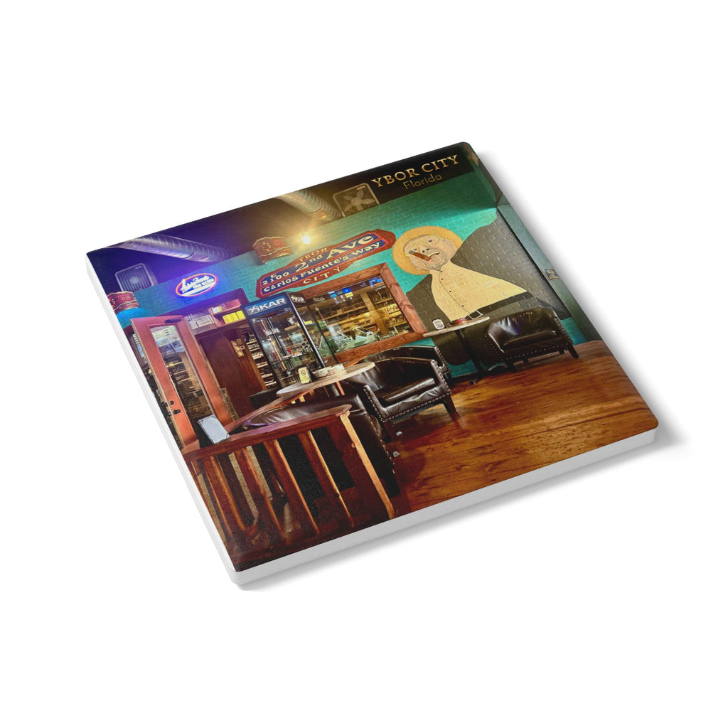Ybor City Cigar Lounge Ceramic Coaster